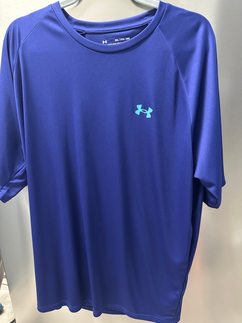 Under Armour Men’s Short Sleeve Training Tee - Royal Blue with Teal Logo